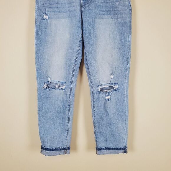 Kancan Distressed Cuffed Ankle Jeans Size 7/27 - Picture 3 of 7